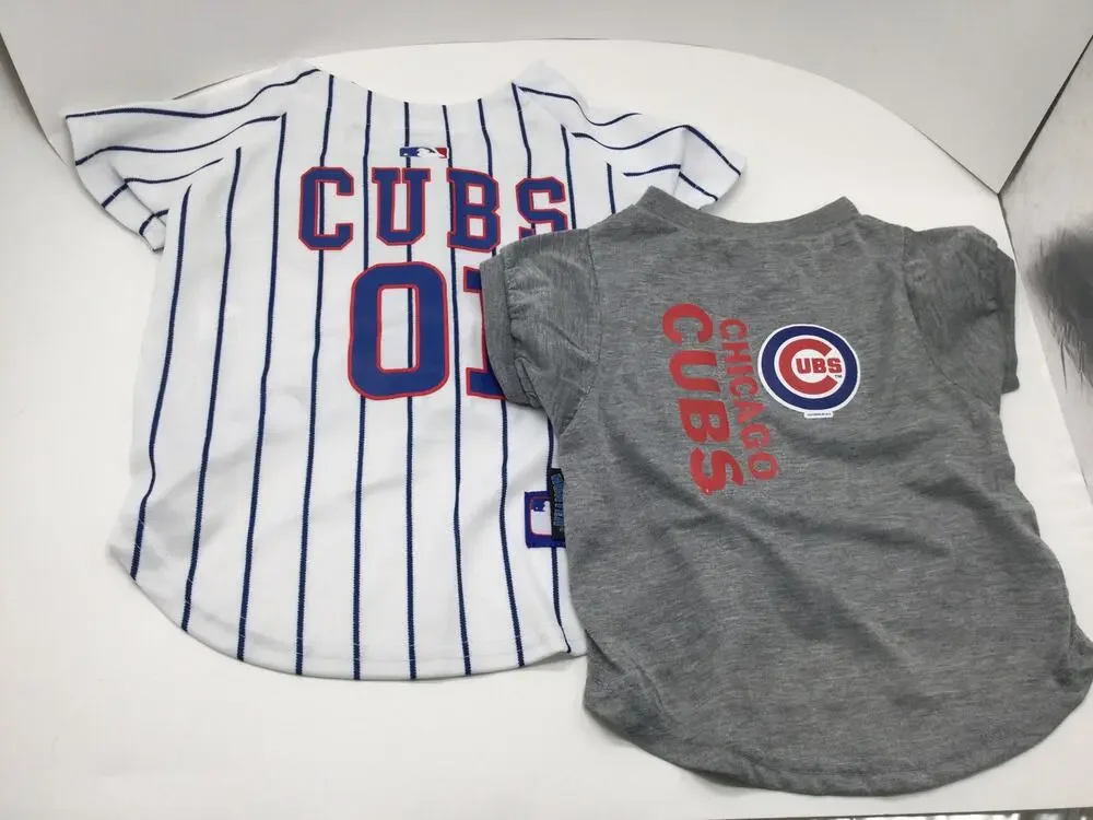 MLB Chicago Cubs Dog Shirts lot of 2 Large